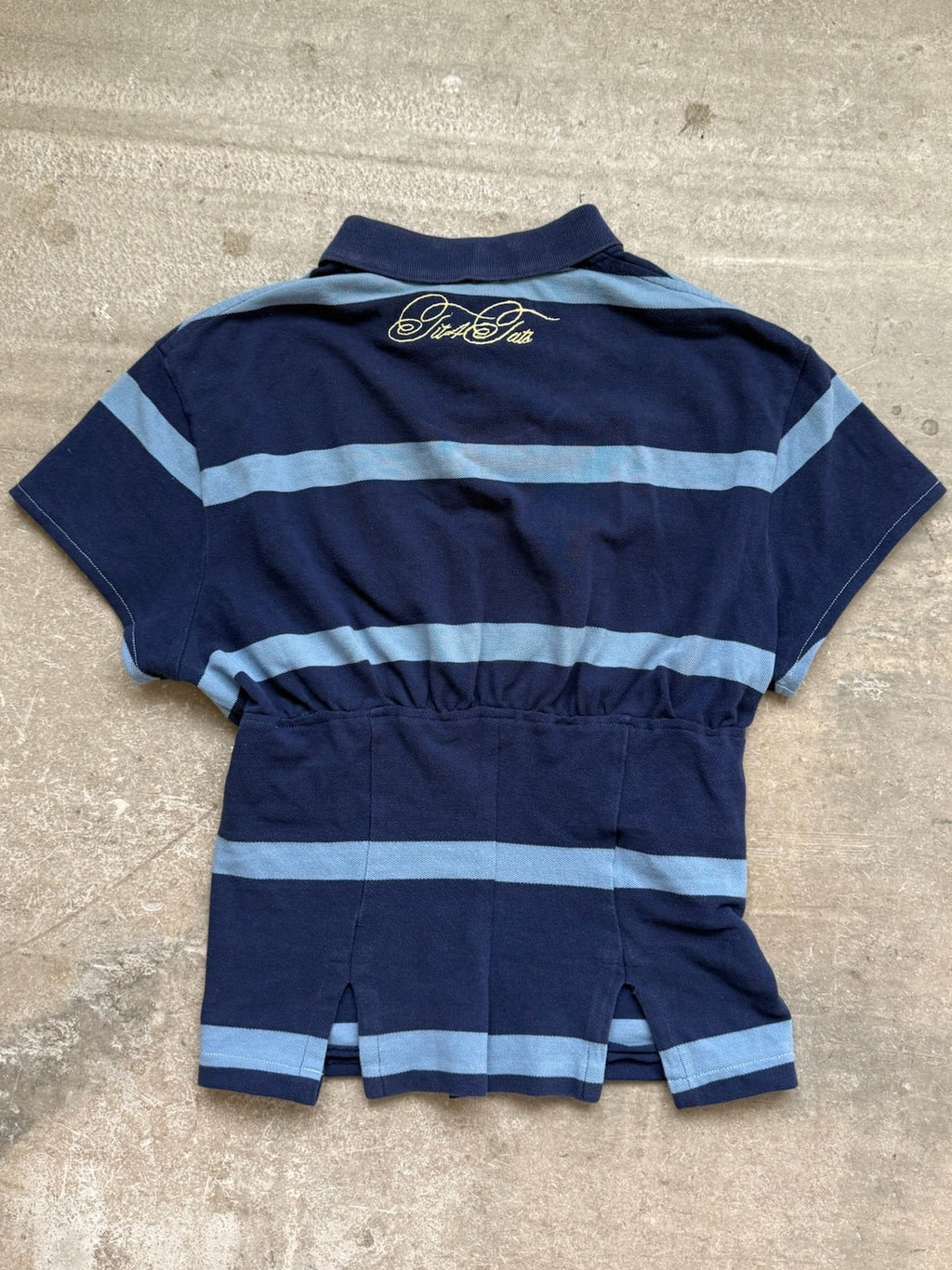 Navy Stripe Reworked Polo