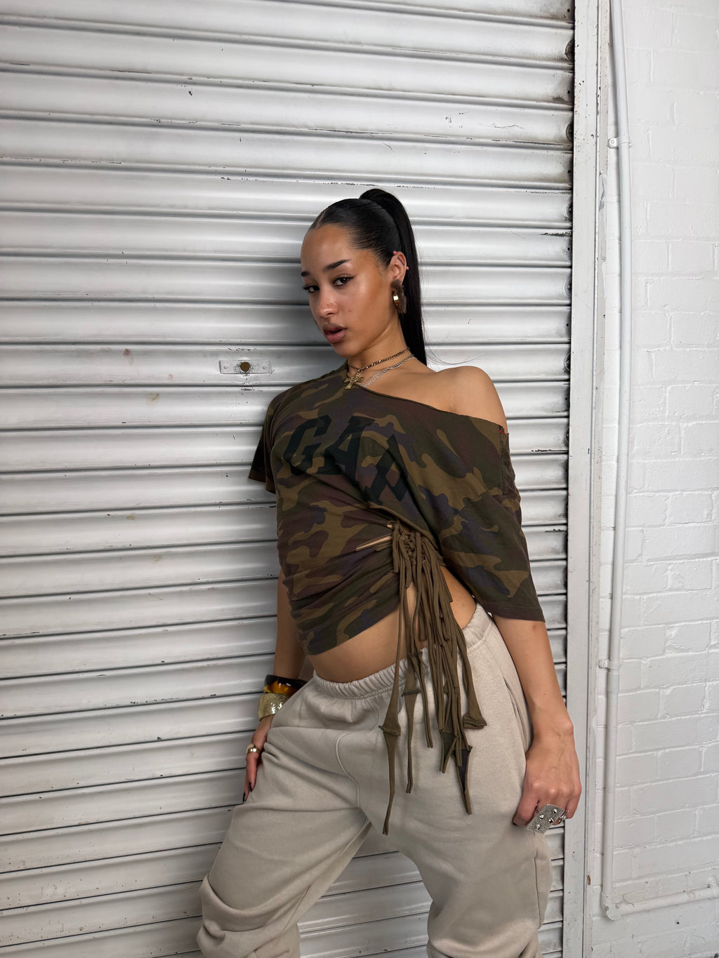 Gap Camo Fringe Tee (XS)