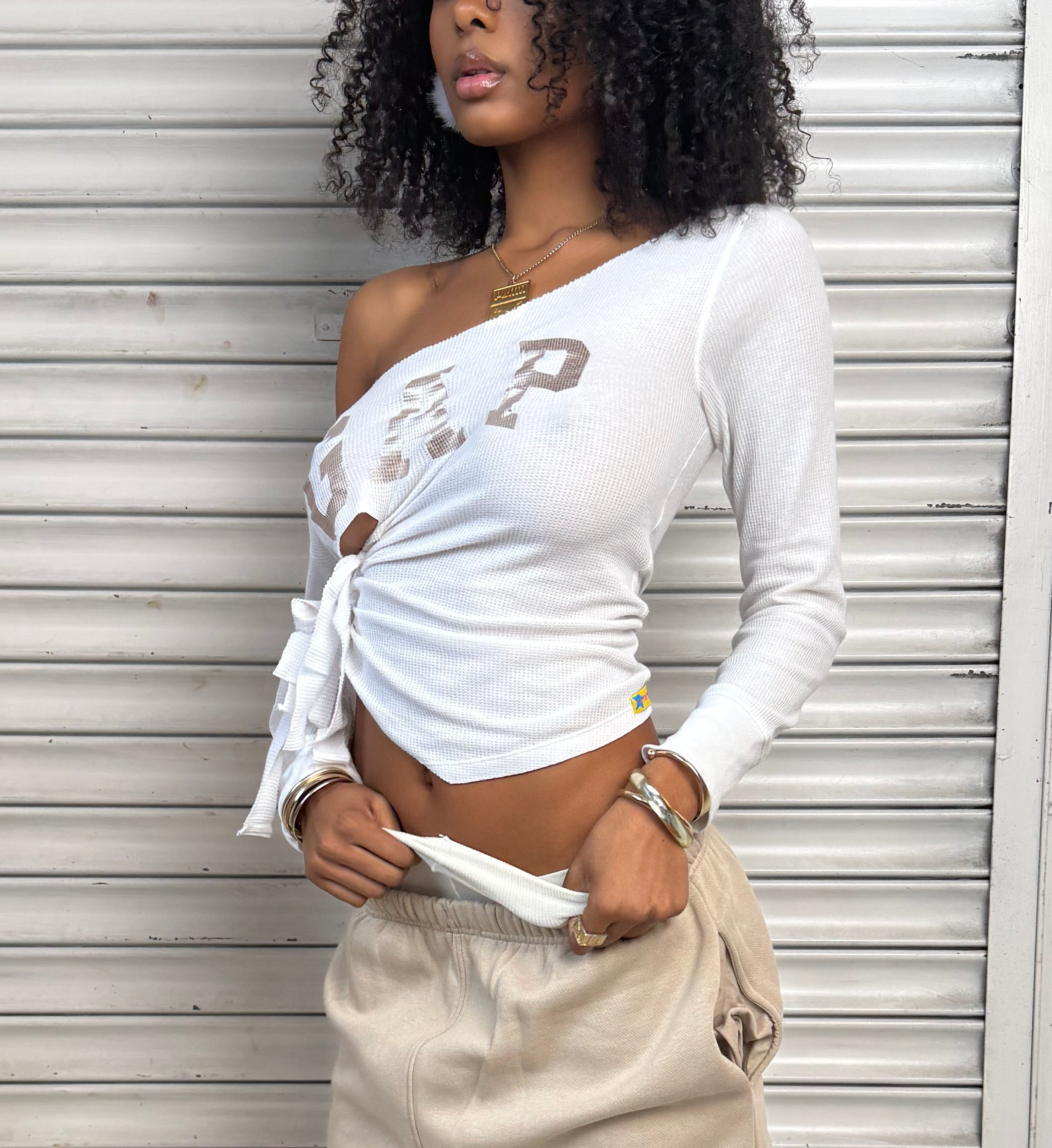 Waffle Fringe Tee (XS)